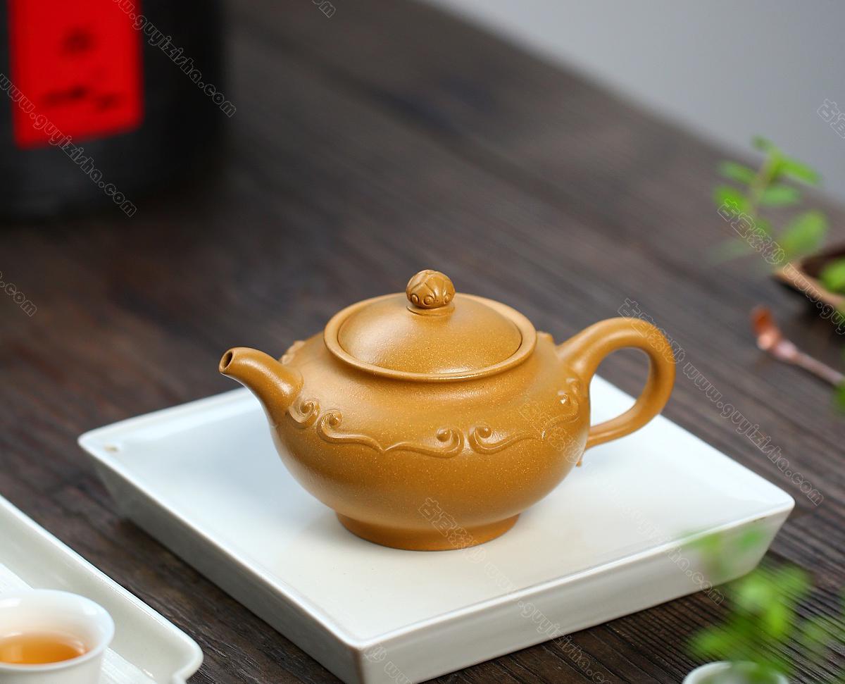 青磁    壺   【作者】金  一 坤 顺心如意|正品蒋锡坤紫砂壶价格|段泥380CC