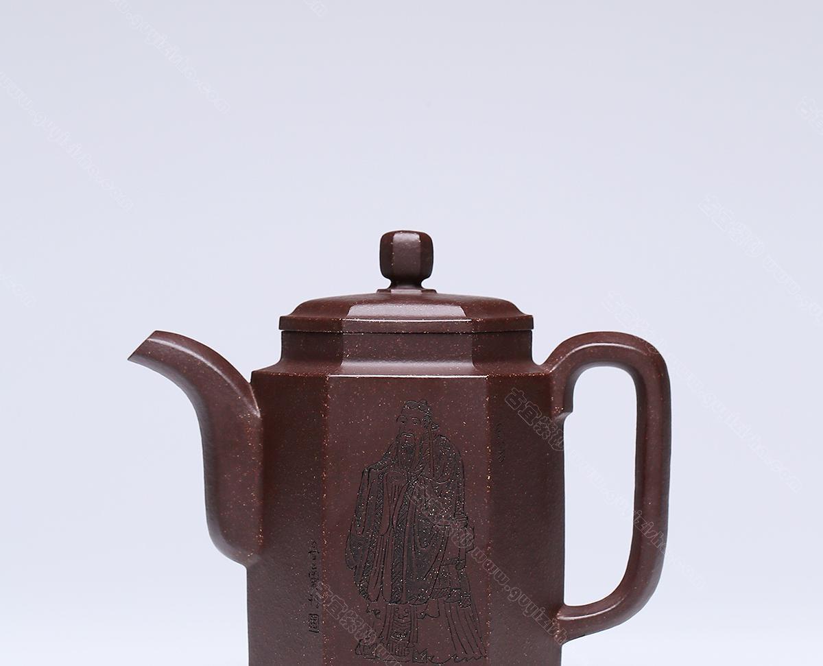 六方合和|正品范秀芳紫砂壶价格|紫泥360CC