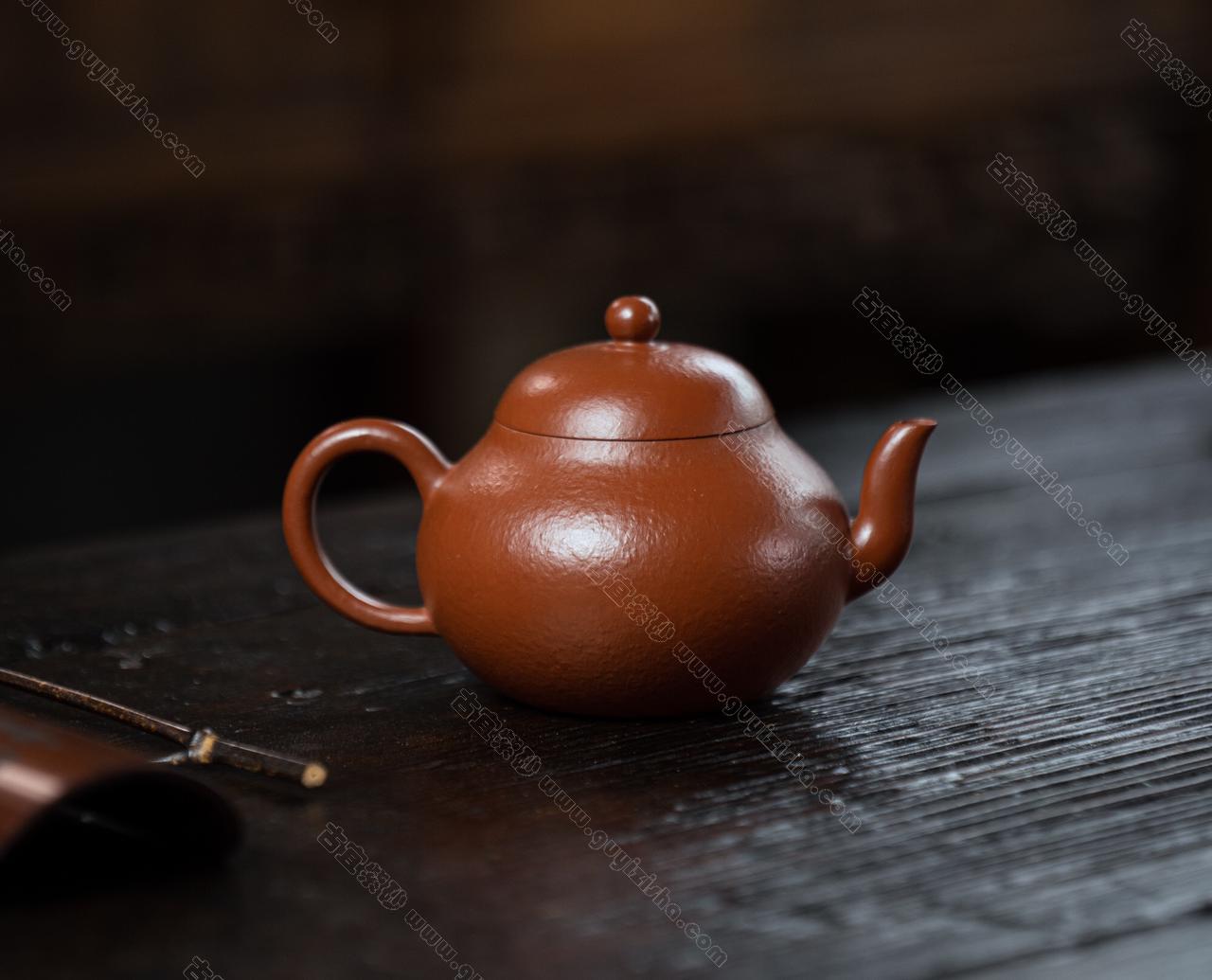 矮梨|正品李杰紫砂壶价格|朱泥125CC