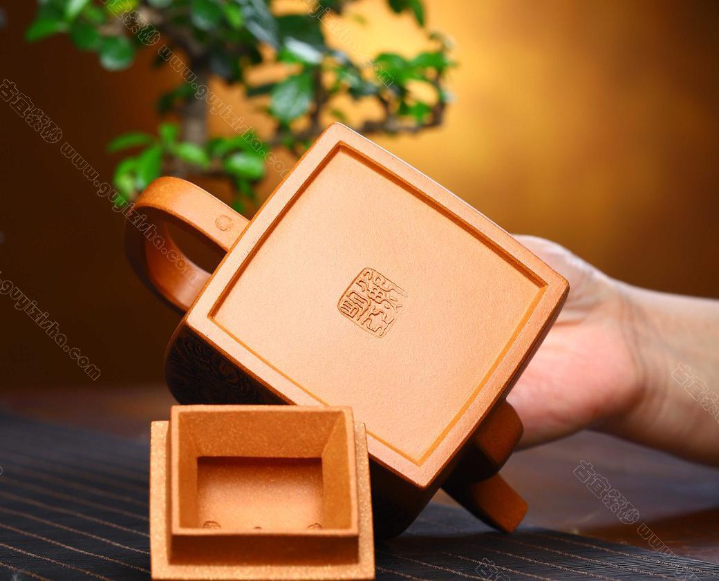 汉方壶|正品鲍明亚紫砂壶价格|蟹黄段490CC