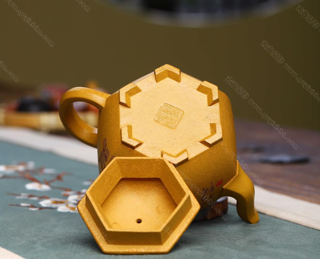 約：1010g ☆極美限定品★天然七彩石花瓶YT2U8/234U42A 六方宫灯|正品郭余华紫砂壶价格|极品葵黄段300CC