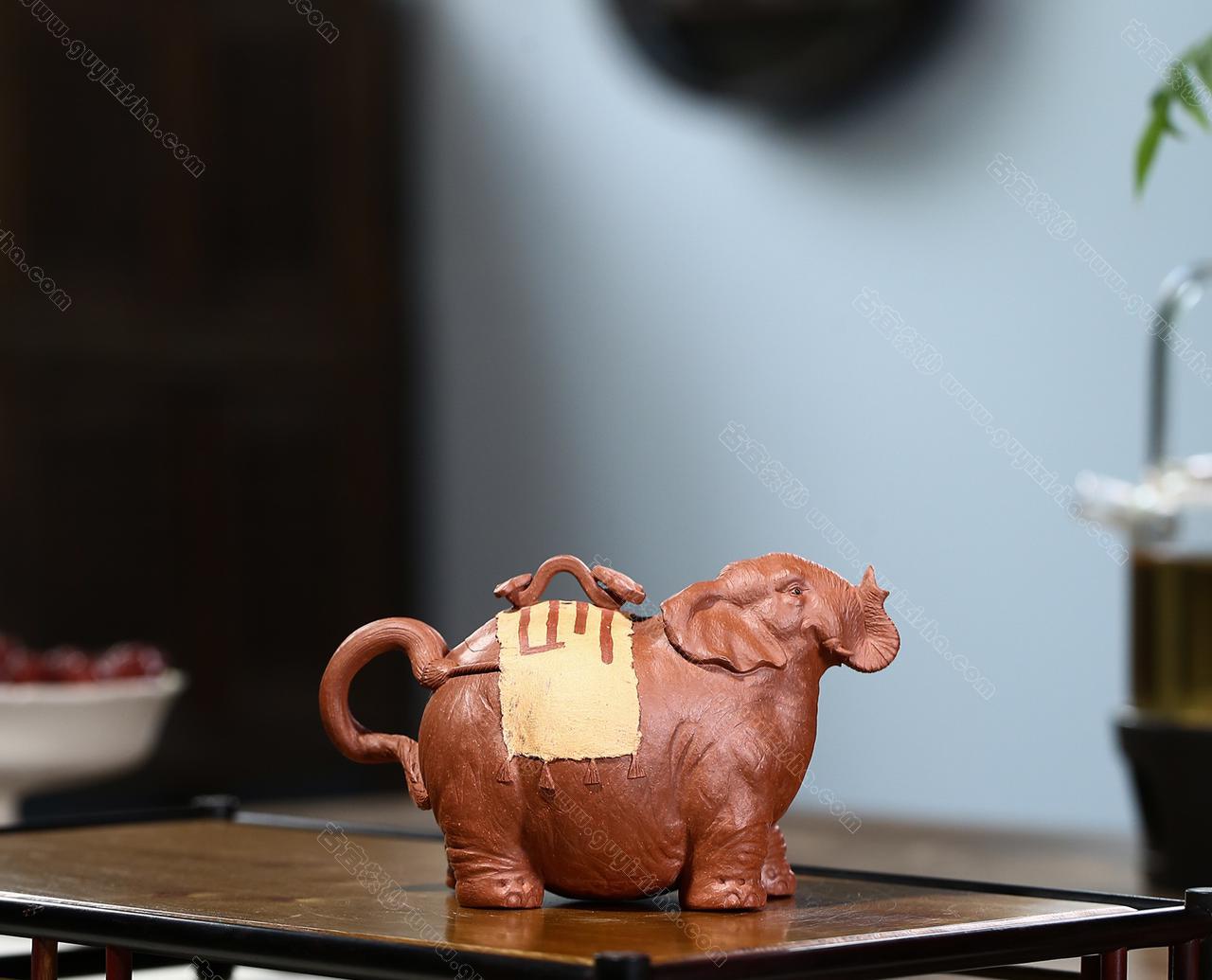 中国紫砂 茶壺 吉象壺