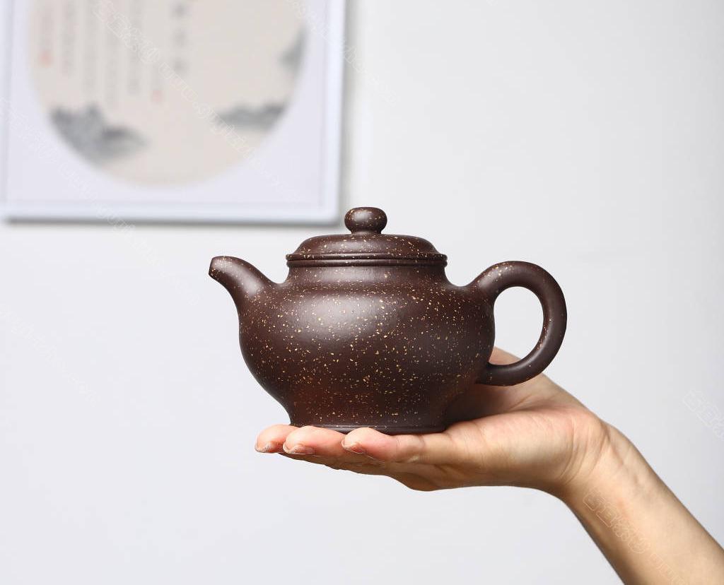 掇只|正品周龙华紫砂壶价格|紫玉金砂350CC