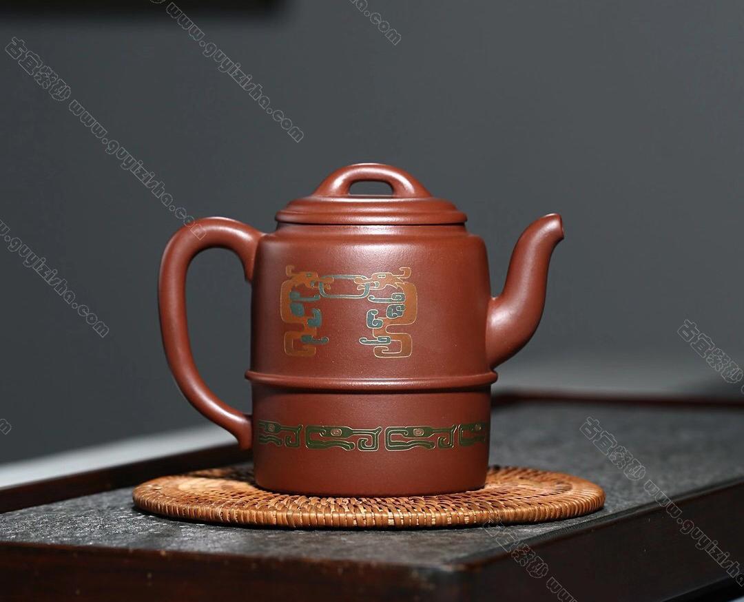 集泉|正品宋晓伟紫砂壶价格|文革紫泥380CC