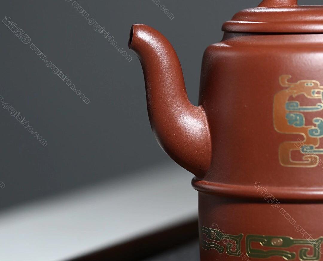 集泉|正品宋晓伟紫砂壶价格|文革紫泥380CC