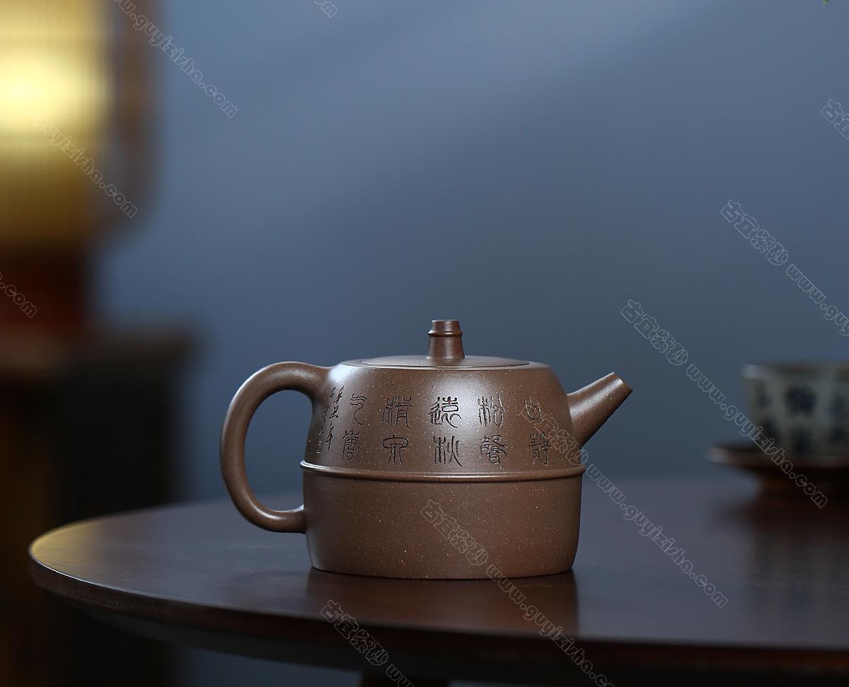 束腰井栏|正品强济人紫砂壶价格|段泥320CC