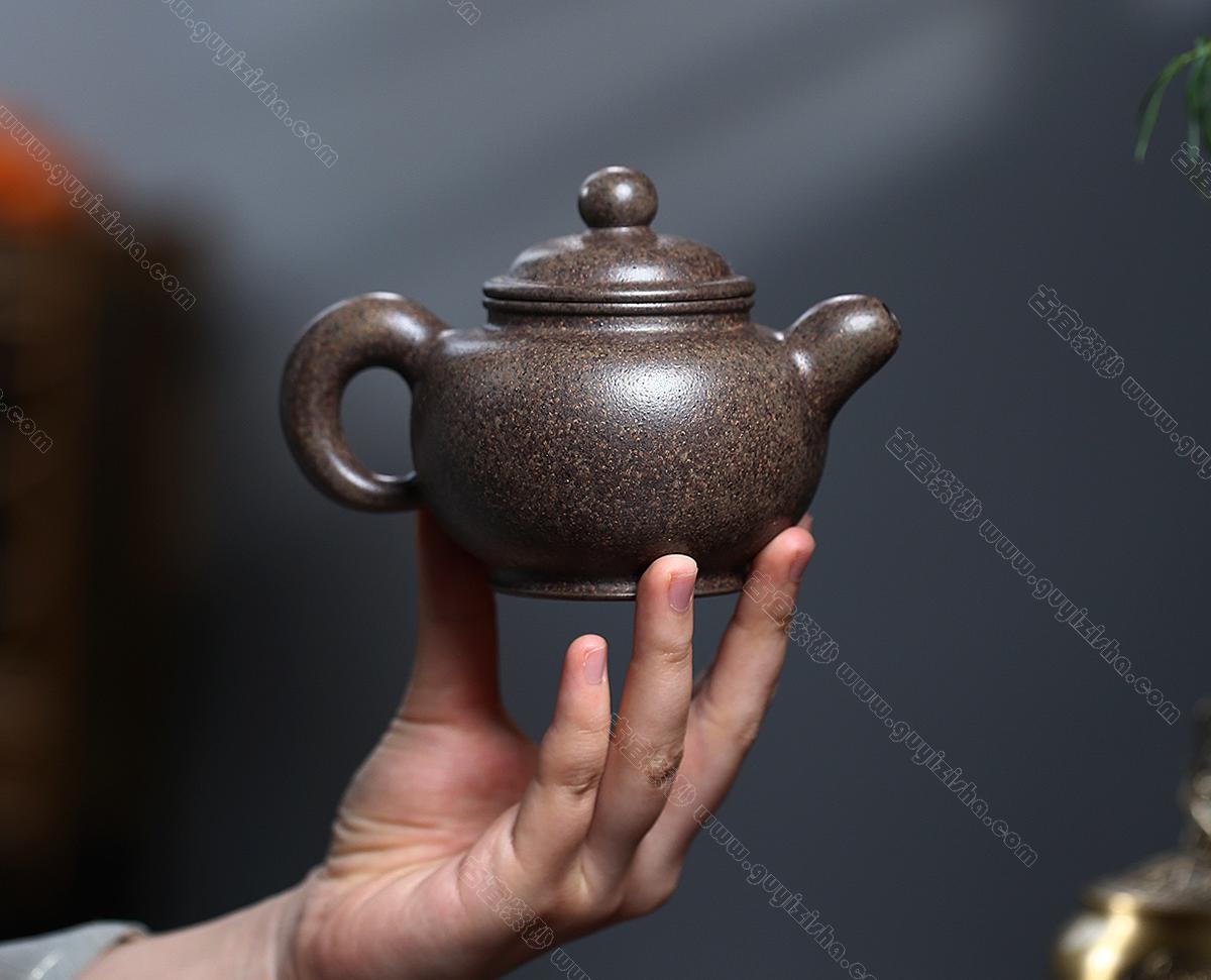 道洪掇只|正品周丽紫砂壶价格|龙骨金砂260CC