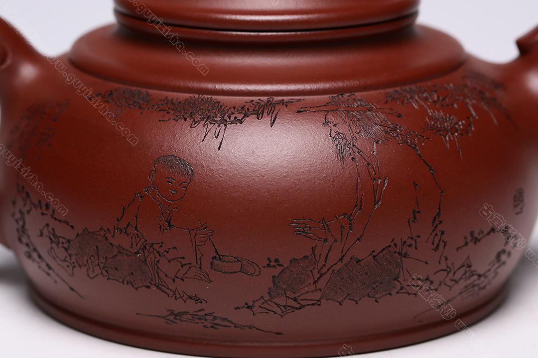 中国　粉彩　漢詩人物文　不遊環瓶　V　3901B 人間国宝 吉田美統 『釉裏金彩富貴牡丹 花瓶』 - 国内外の優れた