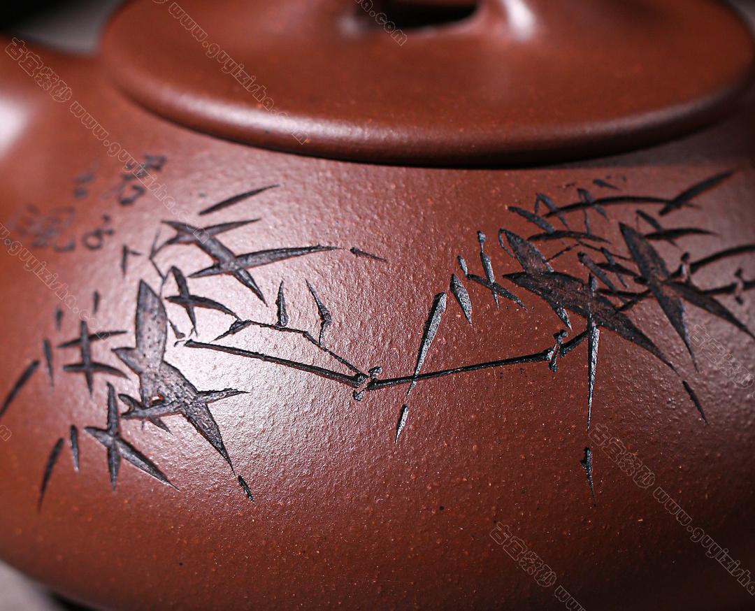 聚寶齋*紫砂精彫*景舟石瓢壺】希少珍品 茶壺 茶道具 中国時代