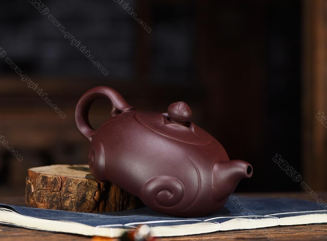 花语|正品蒋锡坤紫砂壶价格|紫泥230CC