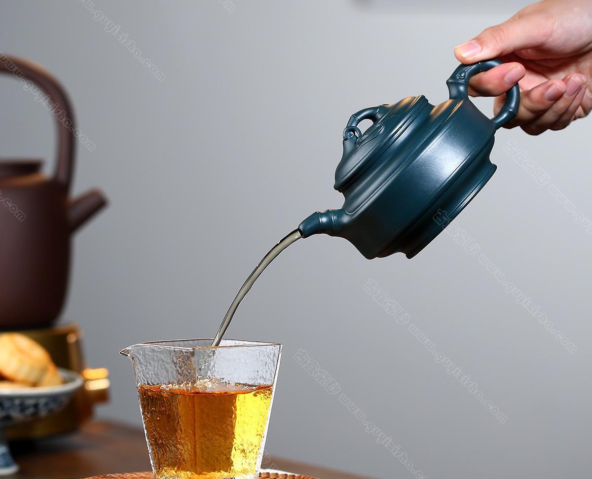 双线竹鼓|正品董正强紫砂壶价格|民国绿370CC