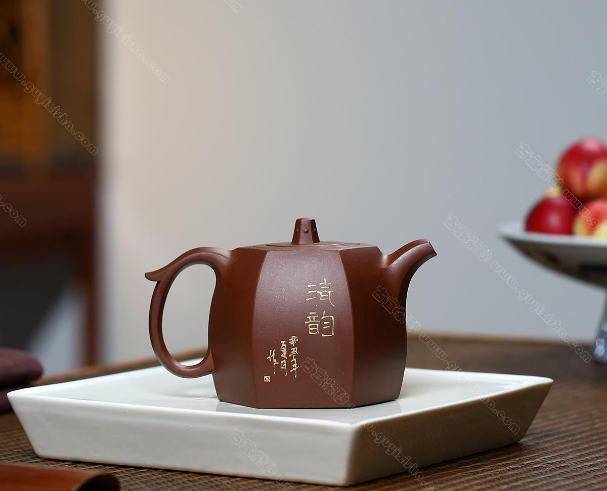 六方井栏|正品周丽紫砂壶价格|紫泥260CC