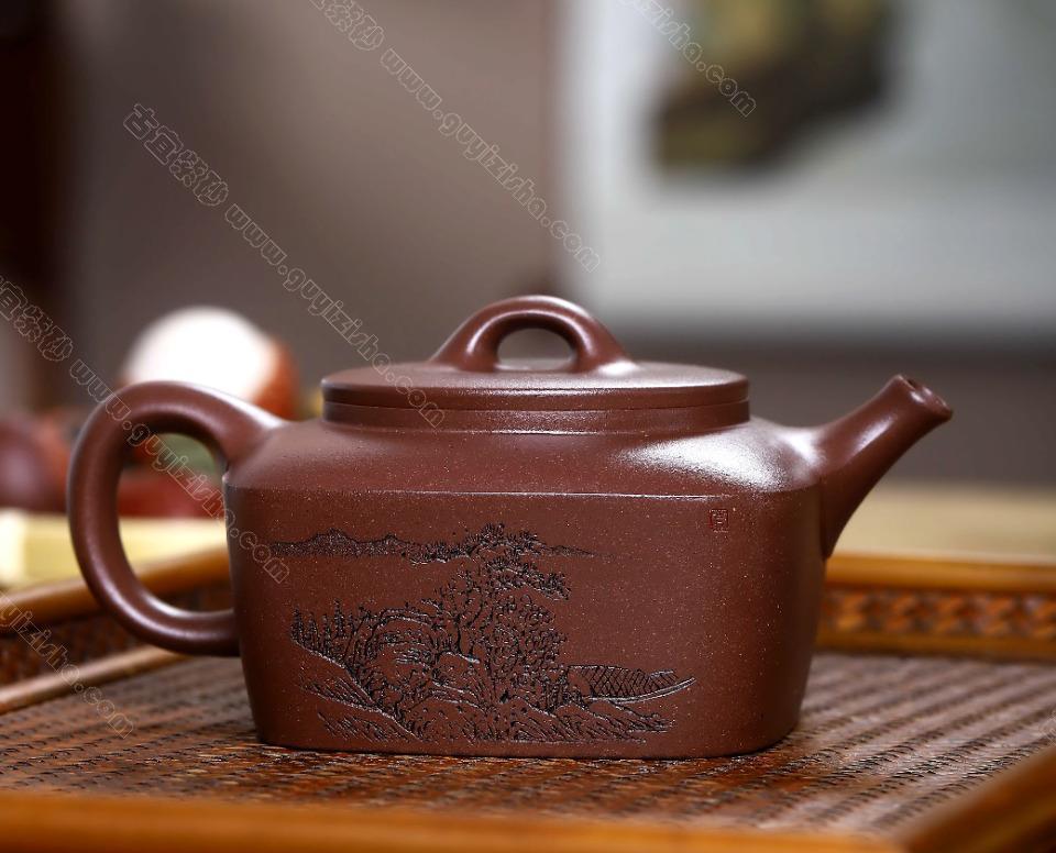 全手工宜兴紫砂茶壶[吉祥如意] (老紫泥- 340ml) – YIQIN TEA
