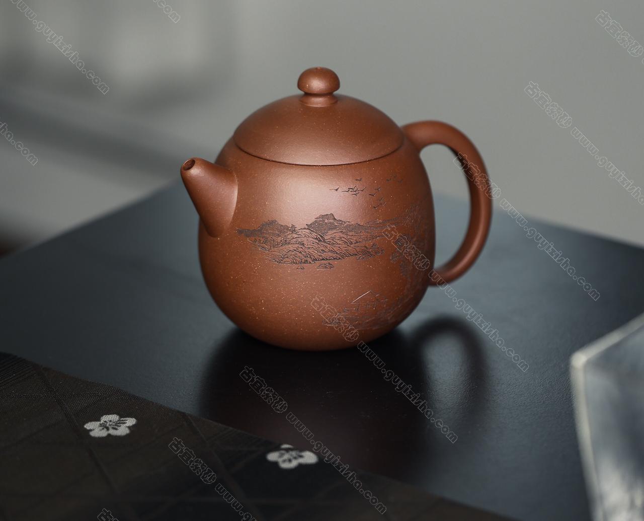全手工龙蛋|正品方勤平紫砂壶价格|紫泥430CC
