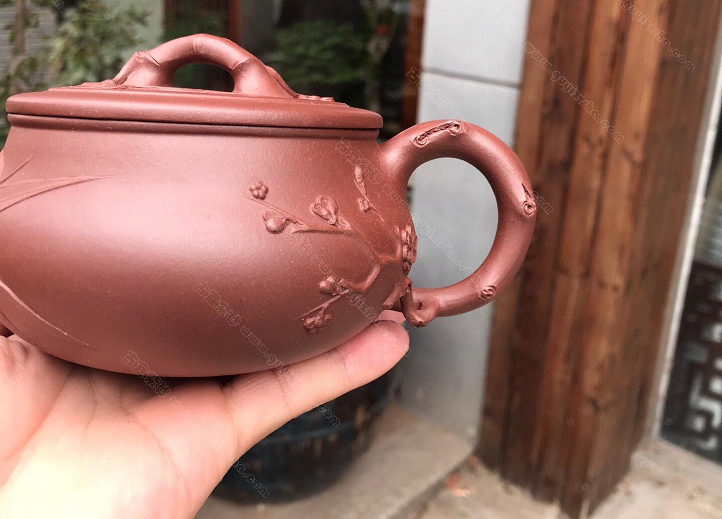 中国美術 紫砂盆栽鉢植木鉢 梅蘭竹紋樣四角紫砂鉢 紅雨刻 萬木迎春 千枝競放 中国美術 紫砂盆栽鉢植木鉢 梅蘭竹紋樣四角紫砂鉢 紅雨刻 萬木迎春