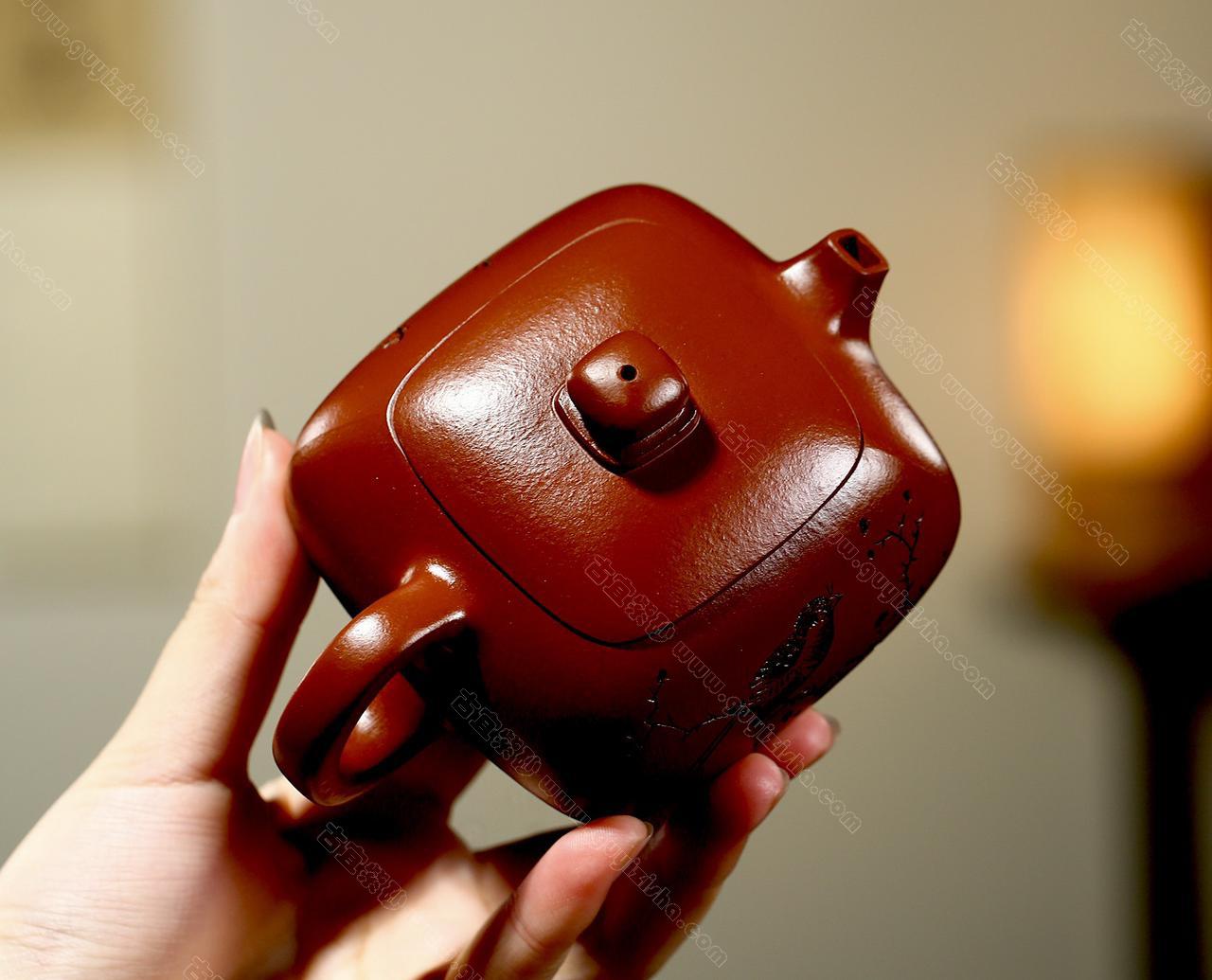 【茶道具】 満彫西施壺 1個 四方西施|正品盛中杰紫砂壶价格|大红袍210CC