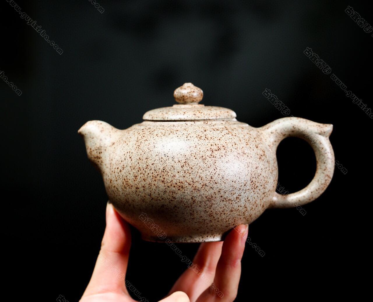 秋水|正品彭玉兰紫砂壶价格|雪花泥350CC