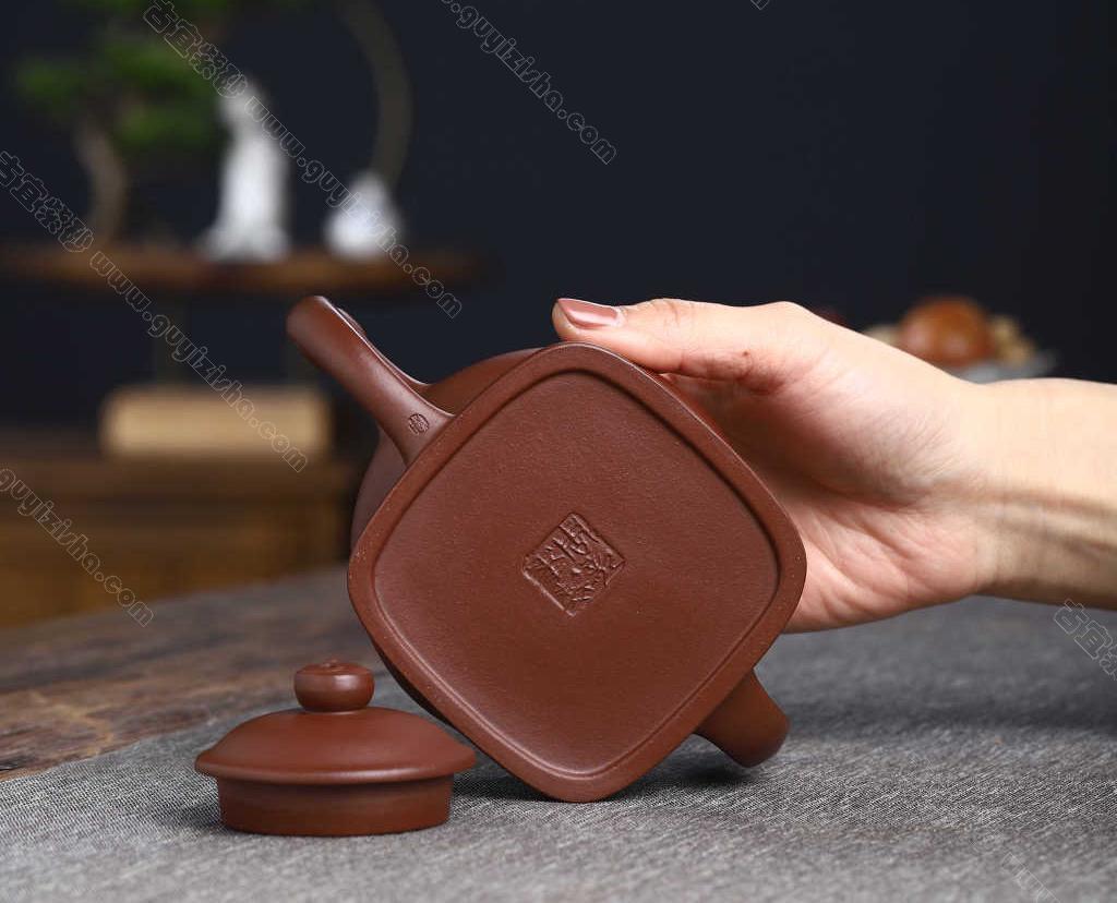 功道壶|正品周龙华紫砂壶价格|清水泥280CC