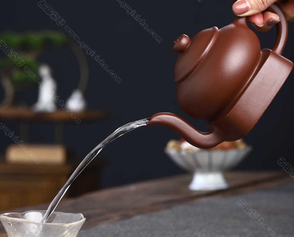 功道壶|正品周龙华紫砂壶价格|清水泥280CC