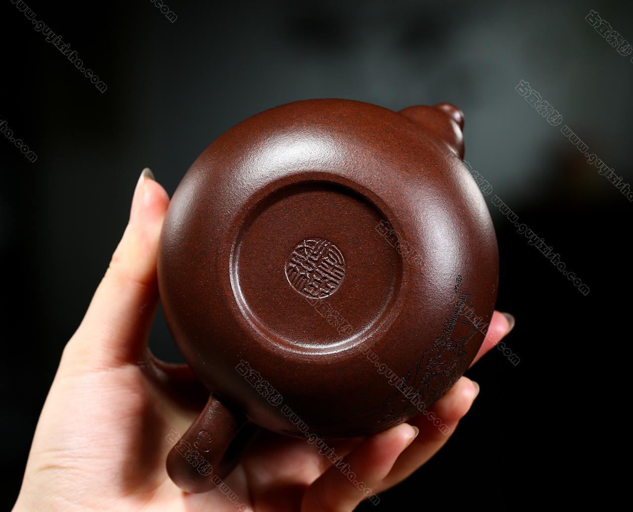 万寿无疆|正品蒋亚平紫砂壶价格|黑星土320CC