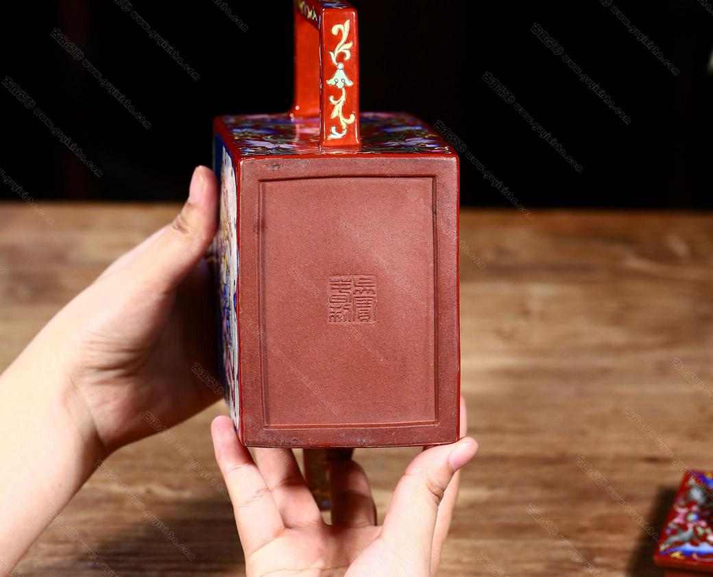 八仙过海|正品吴赛春紫砂壶价格|珐琅彩1220CC