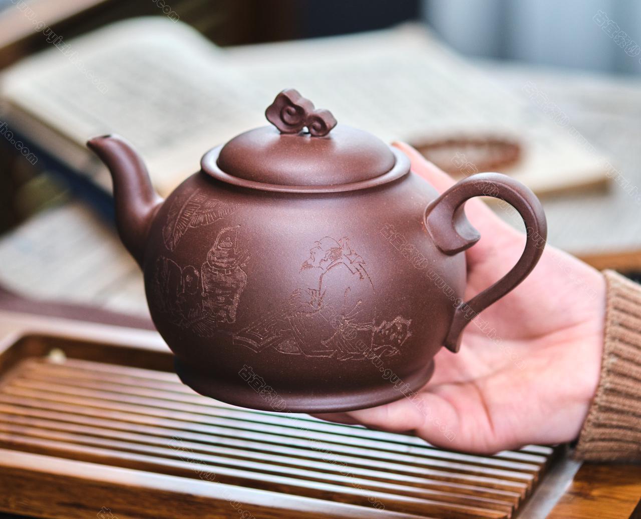 祥云如意|正品黄自英紫砂壶价格|紫泥510CC