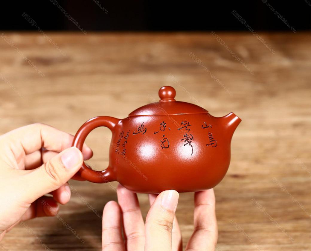 中国　紫砂　朱泥　梅に鳥彫　花瓶　在銘　V　R6449 中国 紫砂 朱泥 梅に鳥彫 花瓶 在銘 V R6449 - メルカリ