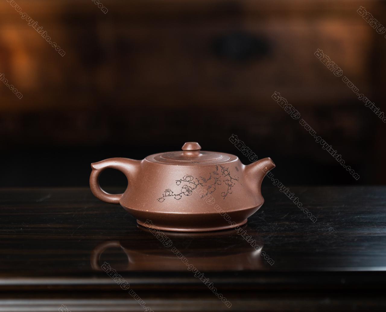 怀古|正品胡松泉紫砂壶价格|紫泥220CC