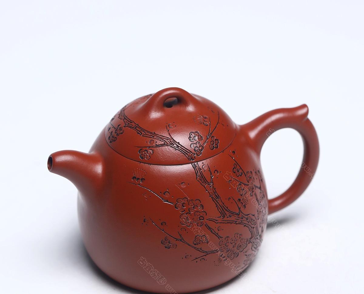 低価格【典藏*紫砂製*秦權】茶壺容量：450cc 中国古美術稀少煎茶道具